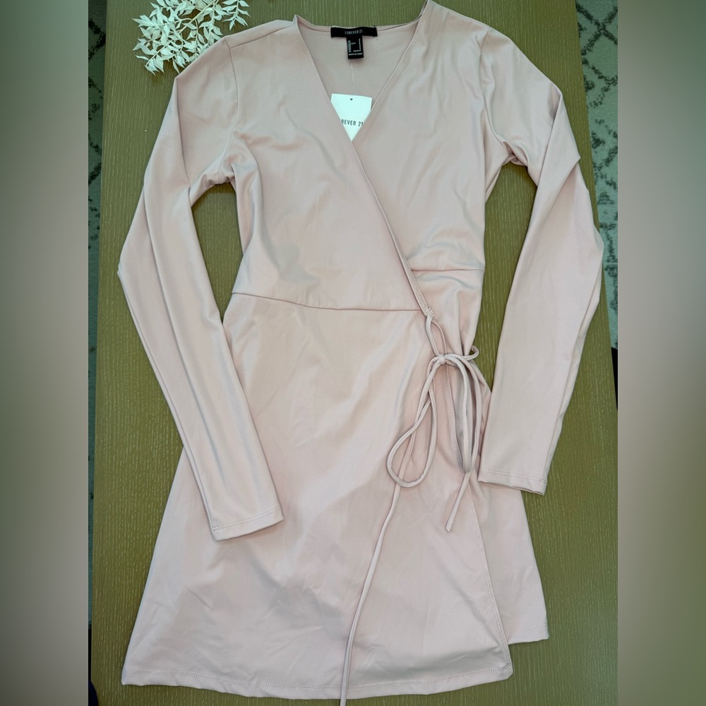 Forever 21 Pink Wrap Mini Dress